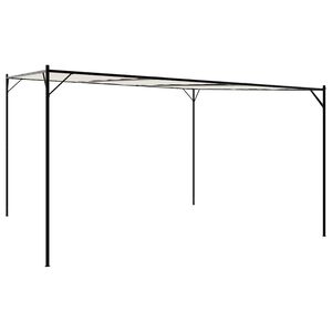 vidaXL feh&eacute;r sz&ouml;vet &eacute;s ac&eacute;l pavilon 4 x 4 m 180 g/m&sup2;