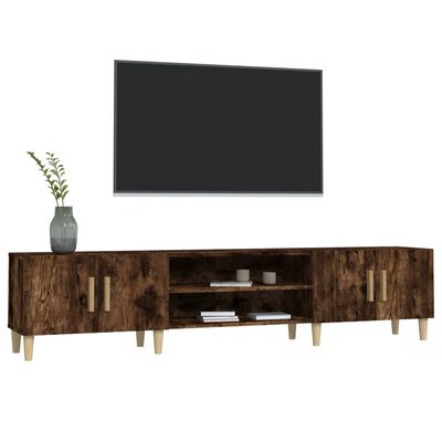 vidaXL füstös tölgyszínű szerelt fa TV-szekrény 180x31,5x40 cm