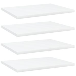 vidaXL 4 db feh&eacute;r szerelt fa k&ouml;nyvespolc 40 x 30 x 1,5 cm