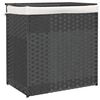 vidaXL sz&uuml;rke polyrattan szennyeskos&aacute;r 2 rekesszel 53x33x57 cm