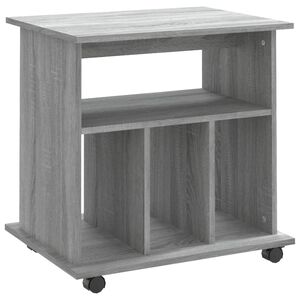 vidaXL sz&uuml;rke sonoma sz&iacute;nű szerelt fa kerekes szekr&eacute;ny 60 x 45 x 60 cm