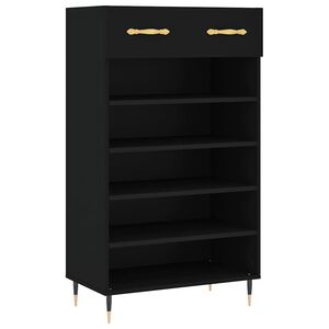 vidaXL fekete szerelt fa cipőszekr&eacute;ny 60 x 35 x 105 cm