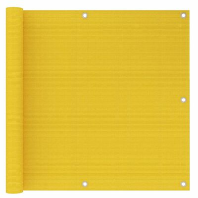 vidaXL sárga HDPE erkélytakaró 90 x 500 cm