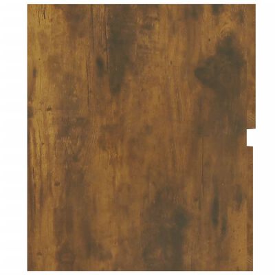 vidaXL 2 részes füstös tölgy színű szerelt fa fürdőszobai bútorszett