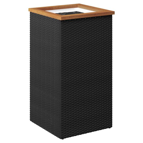 vidaXL fekete polyrattan &uuml;ltetől&aacute;da 40 x 40 x 80 cm