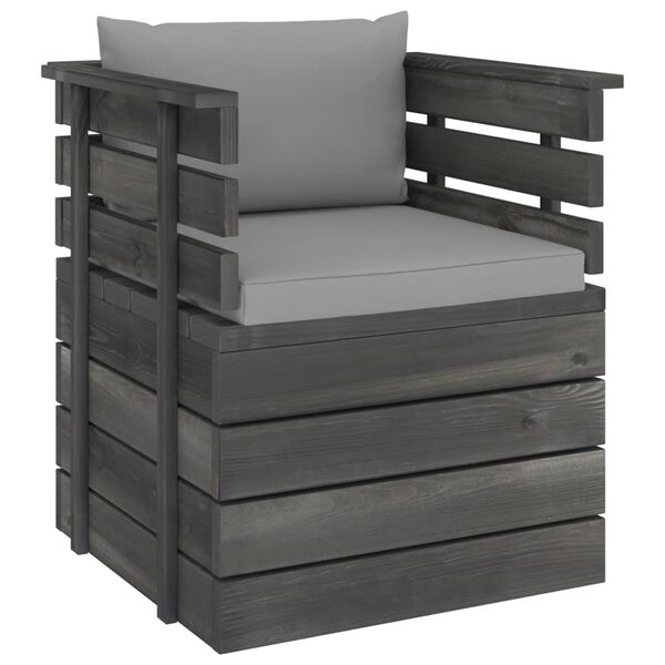 vidaXL fenyőfa kerti karossz&eacute;k p&aacute;rn&aacute;kkal