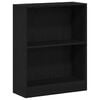 vidaXL K&ouml;nyvespolc Fekete t&ouml;lgy 60 x 24 x 76 cm Faanyag