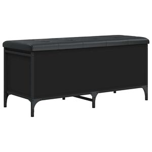 vidaXL fekete szerelt fa t&aacute;rol&oacute;pad 102 x 42 x 45 cm