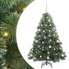 vidaXL Mű kar&aacute;csonyfa 150 LED-del &aacute;llv&aacute;nnyal Z&ouml;ld 150 cm PE &eacute;s PVC