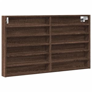 vidaXL barna t&ouml;lgy sz&iacute;nű szerelt fa vitrinszekr&eacute;ny 100 x 8,5 x 58 cm