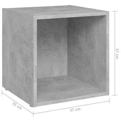 vidaXL 3 részes betonszürke forgácslap TV-szekrényszett
