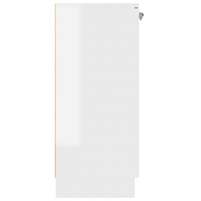 vidaXL magasfényű fehér szerelt fa tálalószekrény 60 x 30 x 70 cm