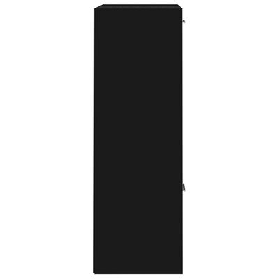 vidaXL fekete forgácslap tárolószekrény 60 x 29,5 x 90 cm
