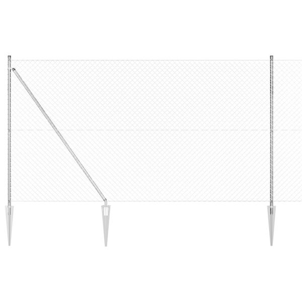 vidaXL Ker&iacute;t&eacute;soszlop Ez&uuml;st 10 x 1,6 m (40 x 40 mm r&aacute;cs) Ac&eacute;l