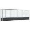vidaXL ez&uuml;stsz&iacute;nű ac&eacute;l mad&aacute;rh&aacute;z bőv&iacute;tm&eacute;nnyel 626,5x107x212 cm