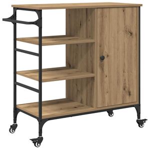vidaXL Konyhai kocsi Artisan t&ouml;lgy 87.5 x 39 x 84.5 cm Szerelt Fa