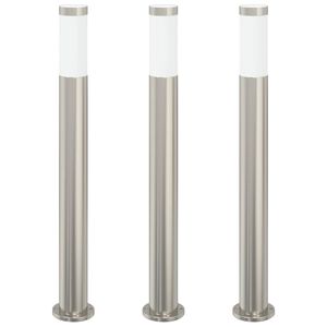 vidaXL 3 db k&uuml;lt&eacute;ri l&aacute;mpa 80 cm rozsdamentes ac&eacute;l IP44