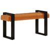 vidaXL fekete-barna val&oacute;di kecskebőr pad 110 cm
