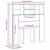 vidaXL Fejhajt&oacute; szekr&eacute;ny polcokkal &Ouml;reg fa 100 x 19 x 103,5 cm Faanyag
