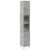vidaXL betonsz&uuml;rke szerelt fa f&uuml;rdőszobaszekr&eacute;ny 30 x 30 x 190 cm