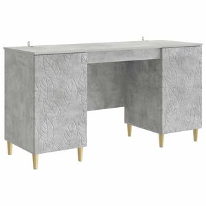 vidaXL Asztal Betonsz&uuml;rke Szerelt Fa 142,5 x 50 x 75 cm