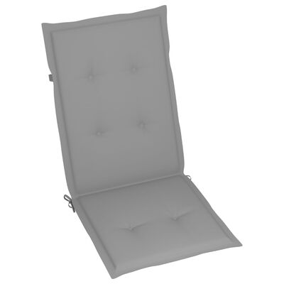 vidaXL 4 db dönthető tömör akácfa kerti szék párnával