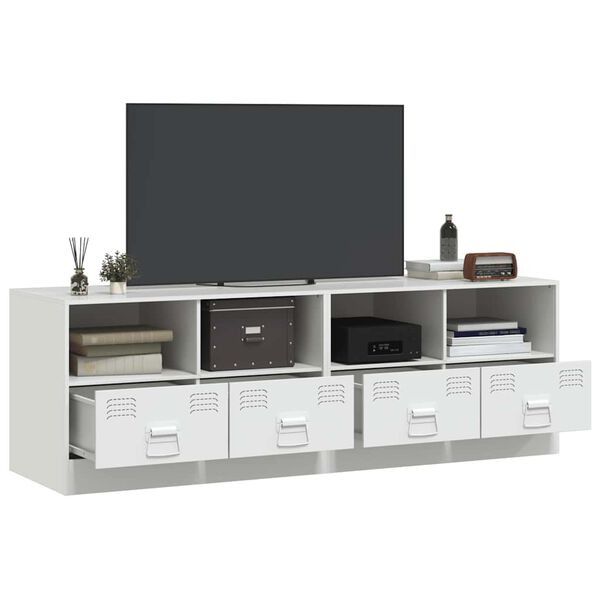 vidaXL 2 db fehér acél TV-szekrény 67 x 39 x 44 cm