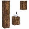 vidaXL F&uuml;rdőszobai Szekr&eacute;ny Szett 3 db F&uuml;st&ouml;s T&ouml;lgy 33 x 34,5 x 160 cm