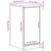 vidaXL garázs tárolószekrény Beton szürke 40x51x85 cm tömörfa fenyőfa