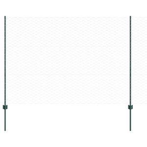 vidaXL Hatsz&ouml;gletű ker&iacute;t&eacute;s oszlopokkal 10 x 1,5 m PVC-bevonatos ac&eacute;l