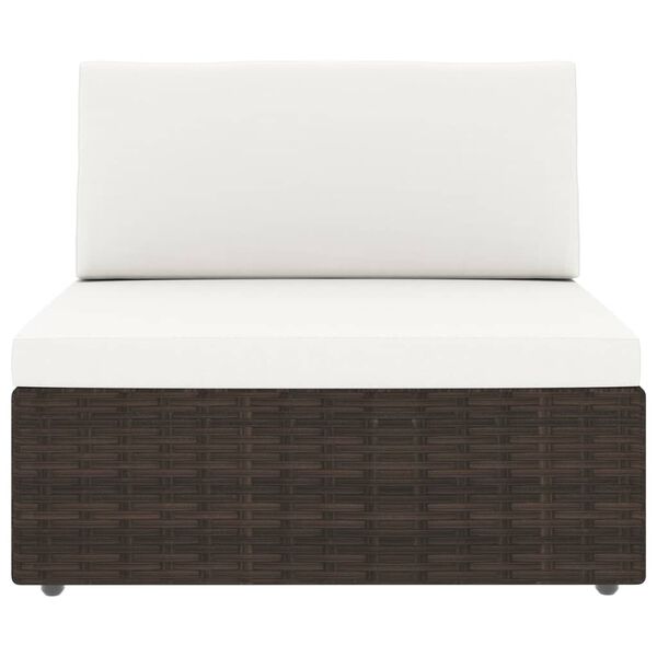 vidaXL 4 r&eacute;szes barna polyrattan kerti &uuml;lőgarnit&uacute;ra