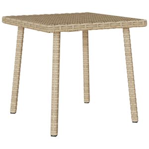 vidaXL t&eacute;glalap b&eacute;zs polyrattan kerti doh&aacute;nyz&oacute;asztal 40x40x37cm
