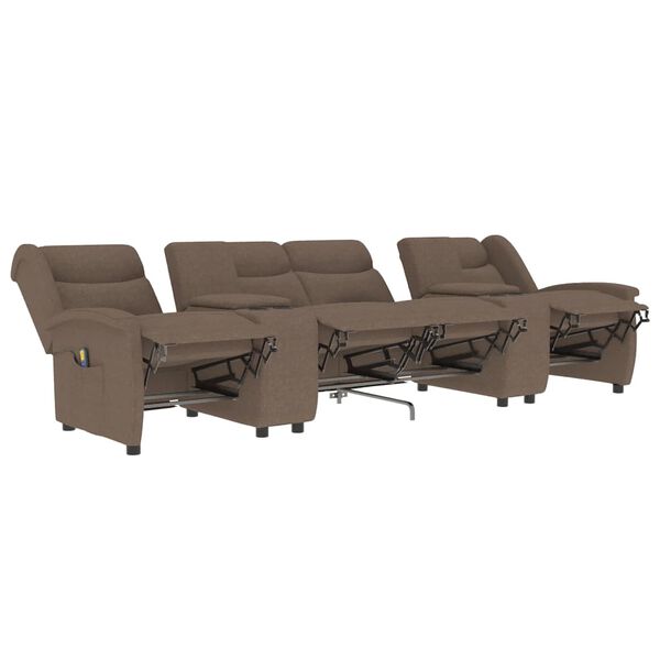 vidaXL 4 szem&eacute;lyes t&oacute;psz&iacute;nű d&ouml;nthető massz&aacute;zsfotel poh&aacute;rtart&oacute;val