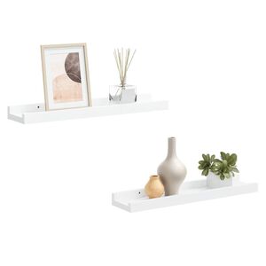 vidaXL 2 db feh&eacute;r MDF szeg&eacute;lypolc k&eacute;pkeretekhez 40 x 9 x 3 cm