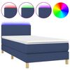 vidaXL k&eacute;k sz&ouml;vet rug&oacute;s &eacute;s LED-es &aacute;gy matraccal 100x200 cm