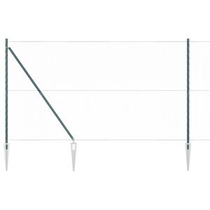 vidaXL Hatsz&ouml;gletű ker&iacute;t&eacute;s oszlopokkal 10 x 1,5 m PVC-bevonatos ac&eacute;l