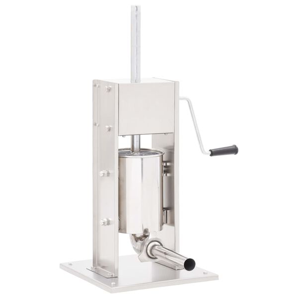 vidaXL ezüst rozsdamentes acél kézi kolbásztöltő 3 L