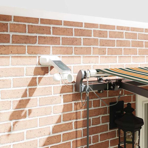 vidaXL Napernyő Anyag tartalmaz Z&ouml;ld &eacute;s s&aacute;rga 400 &times; 300 cm Poli&eacute;szter