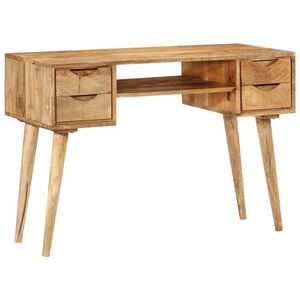 vidaXL t&ouml;m&ouml;r mang&oacute;fa &iacute;r&oacute;asztal fi&oacute;kokkal 110 x 47 x 76 cm