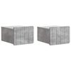 vidaXL Fali &eacute;jjeli szekr&eacute;ny 2 pcs Betonsz&uuml;rke 33 x 34,5 x 24 cm