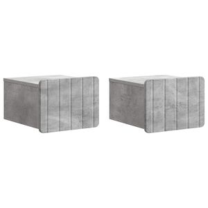 vidaXL Fali &eacute;jjeli szekr&eacute;ny 2 pcs Betonsz&uuml;rke 33 x 34,5 x 24 cm