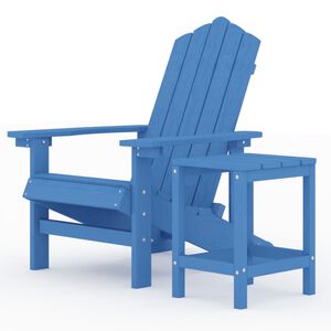 vidaXL v&iacute;zk&eacute;k HDPE kerti adirondack sz&eacute;k asztallal