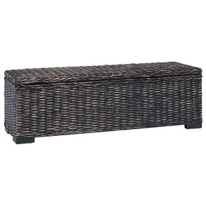 vidaXL T&aacute;rol&oacute; Doboz t&aacute;rol&oacute;val Fekete 110 x 35 x 45 cm