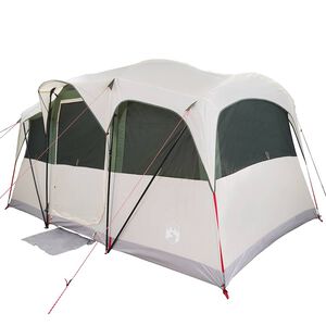 vidaXL Csal&aacute;di S&aacute;tor tetővel Feh&eacute;r &eacute;s Z&ouml;ld 435 x 255 x 216 cm
