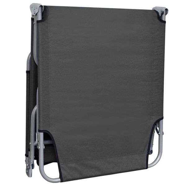 vidaXL szürke állítható háttámlás összecsukható napozóágy