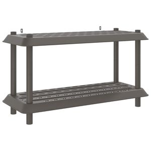vidaXL Polc egys&eacute;g 2 szint 100 x 40 x 55,5 cm PP Vil&aacute;gossz&uuml;rke