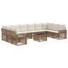 vidaXL Kerti Kanap&eacute; Szett 11 pcs Beige &eacute;s Kr&eacute;msz&iacute;nű polirattan