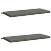 vidaXL Pad p&aacute;rn&aacute;k SOEST 2 db 100% poli&eacute;szter Sz&uuml;rke 120 x 50 x 5 cm