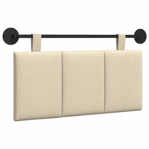 vidaXL Fali Fejt&aacute;mla Falra szerelhető Kr&eacute;m 100 x 55 x 5 cm sz&ouml;vet