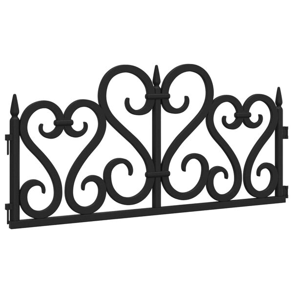 vidaXL 17 db fekete polipropil&eacute;n gyepszeg&eacute;ly 10 m